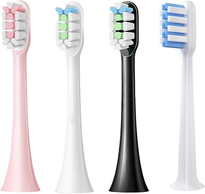 Replacement Toothbrush Head Soft Electric Brush(6PCS White)