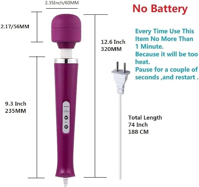 Power Handheld Electric Back Body Vibrating Massager for Woman Sport Recovery Muscle ACH Pain Shoulder Neck Leg Hand Foot Massage Tool (Purple Big Massager)