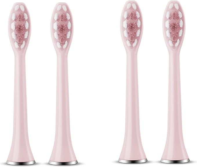Compatible for SUBORT S7 Brush Heads Electric Toothbrush Replacement(4 Pink Brush Head)