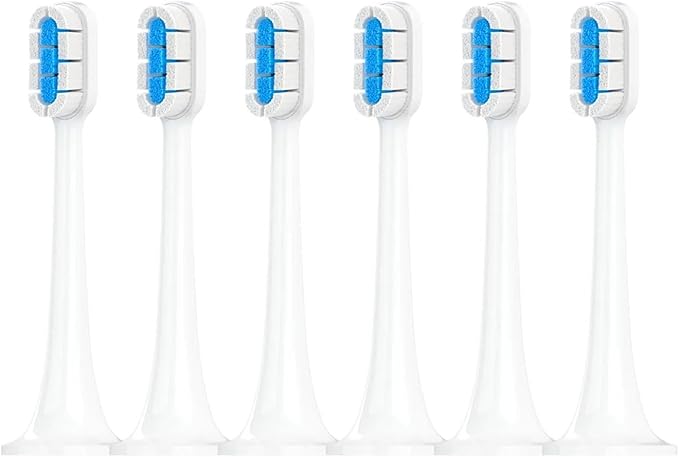 Compatible with Xiaomi Electric Toothbrush Head T300/T500 Mijia DDYS01SKS/MES601/T700 Replacement MES602/604(New Clean BU 6 Pcs)