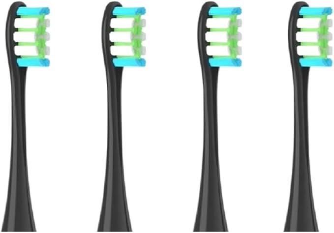 Replacement HeadsCompatible for Oclean Flow/X/X PRO/ Z1/ F1/ One/Air 2 /SE Brush(4 Black)