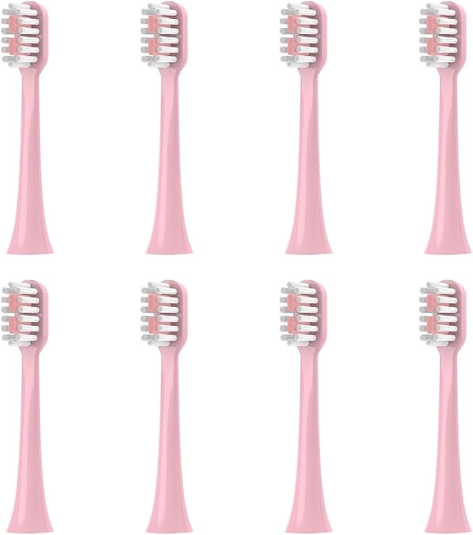 Replacement Toothbrush HeadsCompatible for ROAMAN T3/T5/T10/T10S/T20/E7/V5 Electric(8pcs Pink)