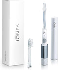 IONIC KISS IONPA DM White Compact Ionic Power Electric Toothbrush with Travel Cap Brushing Timer 2 Modes 2 Soft Extended Filament Brush Heads Made in Japan You Outdoor Camping DM-011PW
