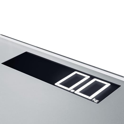 Soehnle Digital Scale Style Sense Comfort 600 Extra Large Bathroom Digital Scales White Weighing Scales Safety Glass Weight Scales for Body Weight Weighing in kg lb and st Capacity to 200 Kg