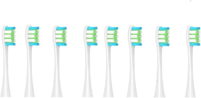 Replacement Brush Heads Compatible for Oclean X/X PRO/ Z1/ F1/ One/Air 2 /SE Sonic Electric Toothbrush Head Soft Bristle Nozzles(8 WGreen)