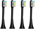 4pcs Toothbrush Heads ReplacementCompatible for X1 X3 X3U X5 Teeth Brush Replacement Heads(Black 4pcs)