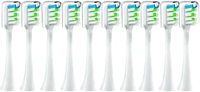 10PCS Replacement Brush Heads Compatible for X3/X3U/X5 Toothbrush Soft Suitable Vacuum Bristle Nozzles(10pcs White)