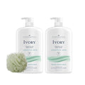Ivory Body Wash - Ivory Clean Body Wash Pump Original with body pump. Ivory soap pamper yourself with this moisturizing body wash pump with 35 Fl. Oz. each with shower loofah 2Pack (Sensitive Skin)