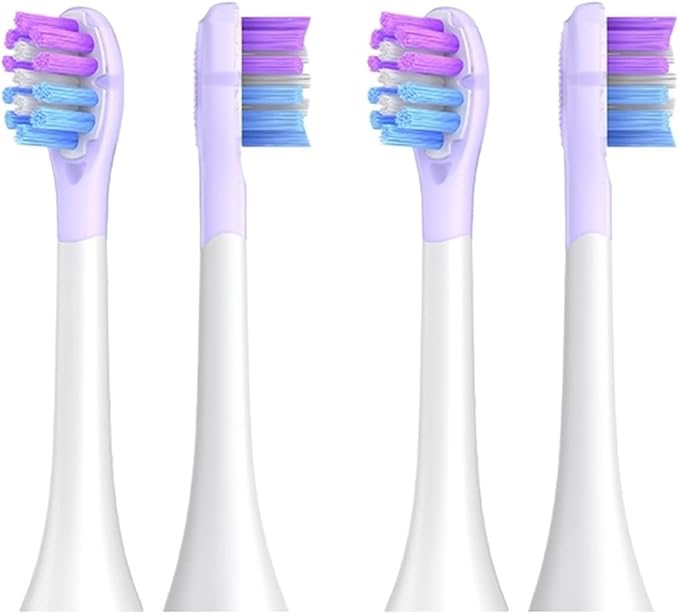 Electric Toothbrush Replacement Brush Head Compatible for HX3/6/9 Series Budget Medium Soft Bristle(YH751-PURPLE)