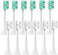 12PCS Replacement Brush HeadsCompatible for XIAOMI MIJIA T300/T500/T700 Electric Tooth Soft Bristle Caps Vacuum Package Nozzles(6Green6White)