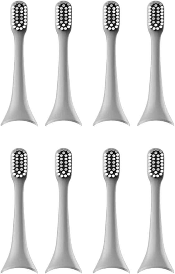 8pcs Replacement Toothbrush Head Compatible for ENCHEN Aurora t+/T2 Accessories Adult Nozzle(8pcs Grey)