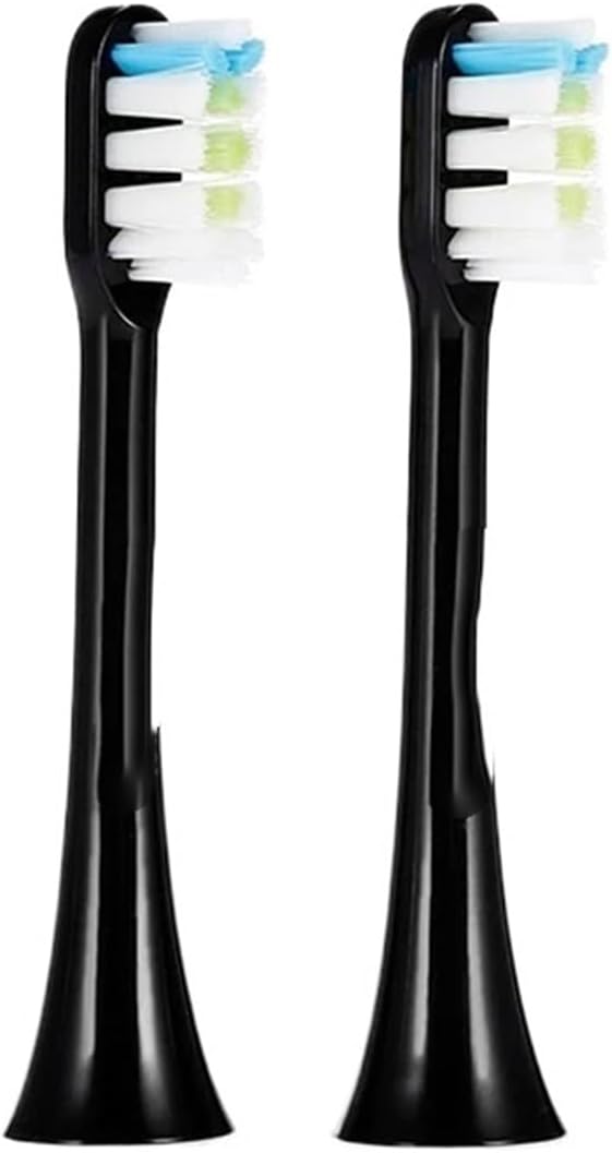 Replacement Toothbrush HeadsCompatible for SOOCAS X1 X3 X3U X5 V1(Black 2 pcs)