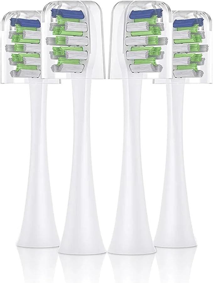10 Pcs Toothbrushes HeadCompatible for Sarmocare S100 and S700 Electric Toothbrush(4pcs Black)