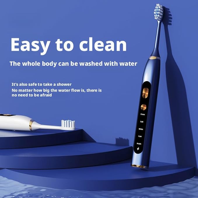 Magnetic Levitation Sonic Adult Electric Toothbrush USB Charging Fully Automatic Vibrating Soft Bristled Toothbrush Provide 5 Cleaning Modes 3 Intensities 4 Soft Brush Heads. (Magnetic White)