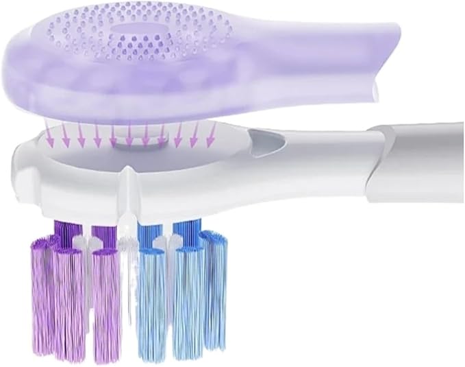 Electric Toothbrush Replacement Brush Head Compatible Phillip HX3/6/9 Series Premium Budget Medium Soft Bristle(YH751-PURPLE)