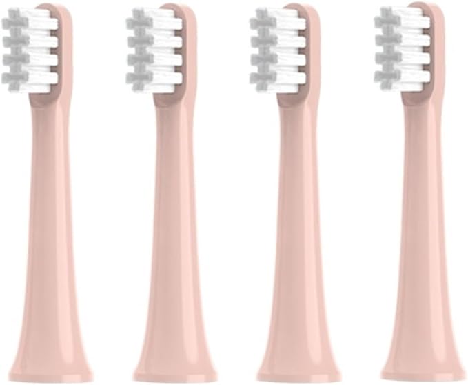 4/6PCS Brush HeadsCompatible for T100 Soft Bristle Vacuum Nozzles Refills Electric Toothbrush Head(4pink)
