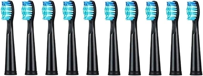 5-10Pcs Replacement Brush HeadsCompatible for Seago/Fairywill Electric Toothbrush FW/SG 507/508/515/551/917/959/908(10pcs Black)