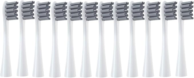 4/12 Pcs Replaceable Brush Heads Suitable Compatible for Oclean X/X PRO/ Z1/ F1/ One/Air 2 /SE Sonic Electric Toothbrush Refills(12gray)