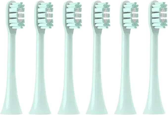 6/12pcs Toothbrush Heads Compatible for X3/X3U/X5 Soft Bristle Brush Vacuum Packed(6MintGreen)