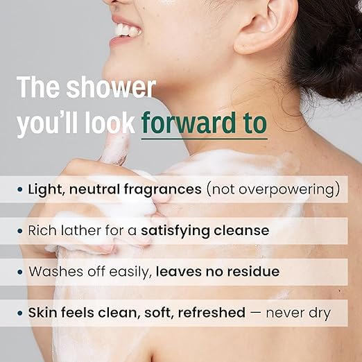 Wild-Oak AHA BHA Exfoliating Body Wash | Salicylic Mandelic &amp Glycolic Acid + Probiotics | Body Acne Strawberry Skin Ingrown Hair &amp Rough Bumps | Non-Drying Shower Gel | 750ml