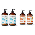 Everyone 3-in-1 Soap Body Wash Bubble Bath Shampoo 32 Ounce (Pack of 2) Unscented &amp 3-in-1 Kids Soap Body Wash Bubble Bath Shampoo 32 Ounce (Pack of 2) Orange Squeeze