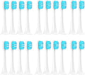 4/20pcs Replacement Brush HeadsCompatible for Xiaomi Mijia T300 T500 T700 Electric Toothbrush Soft Bristle Nozzles(20pcs Blue)