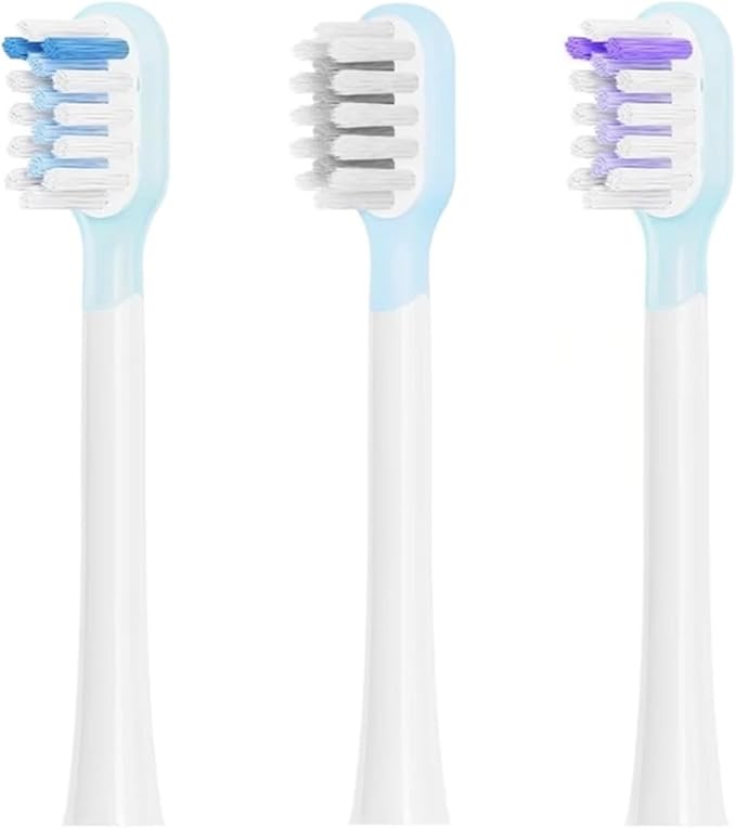 3/6pcs ForCompatible for Laifen LFTB01-P ABS LFTB01-A Electric Tooth Brush Heads(Sky Blue)