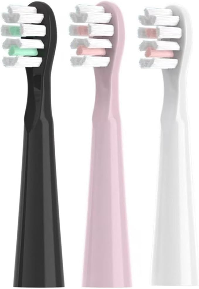Replacement Toothbrush HeadsCompatible for SEJOY Sonic Electric GET132 Soft Bristles Nozzles(4PCS White)