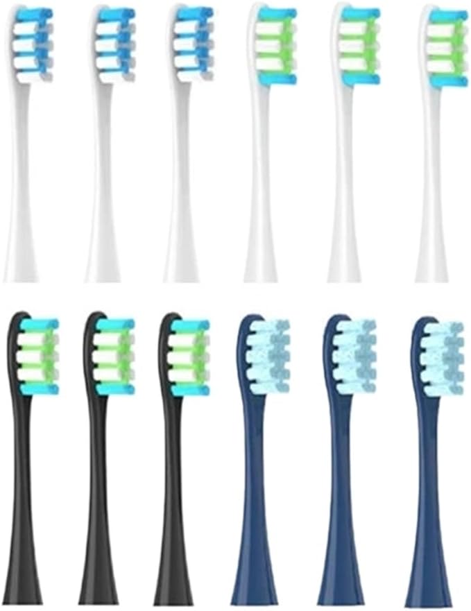 12PCS Compatible for Oclean One/Air 2 /SE Sonic Cleaning Electric Toothbrush for Adults Replacement Hot Heads(Ivory)