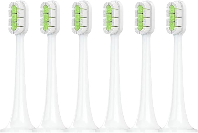 Compatible with Toothbrush Head T300/T500 Mijia DDYS01SKS/MES601/T700 Replacement MES602/604(Clean GN 6 Pcs)
