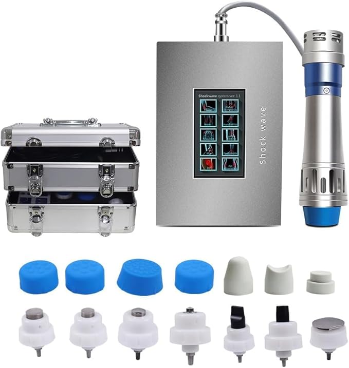 Electric Shockwave Therapy Machine for Joint Muscle Pain Focused Shock Wave Machine with Touchscreen Extracorporeal Shock Wave Device for Relieve Elbow Foot Knee Back Aches Home Use