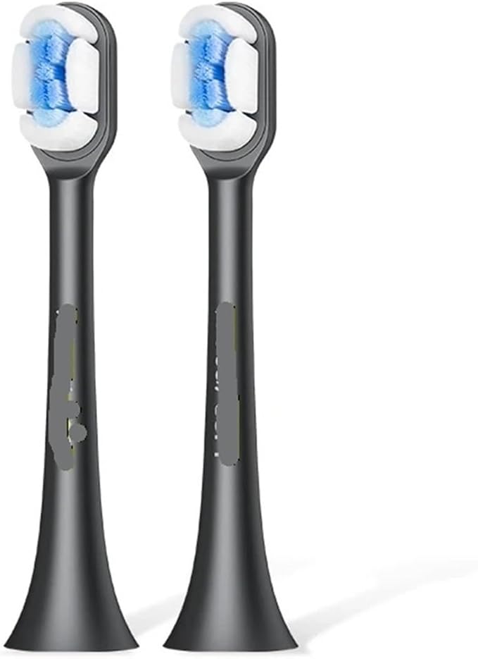 Compatible for SOOCAS Original X3S Replacement Toothbrush Heads X3U/X3pro/D2/D3S/D5 Sonic Electric Tooth Brush Head Nozzle Jets(2 Soft Black)