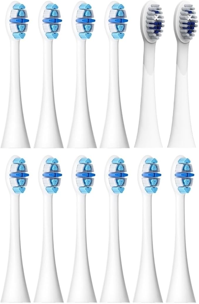 Electric Toothbrush Heads 12 PCS Compatible for Adults 5 Modes Pressure Sensor IPX7 Waterproof with Holder C027(SG-C027-12PCS Blue)