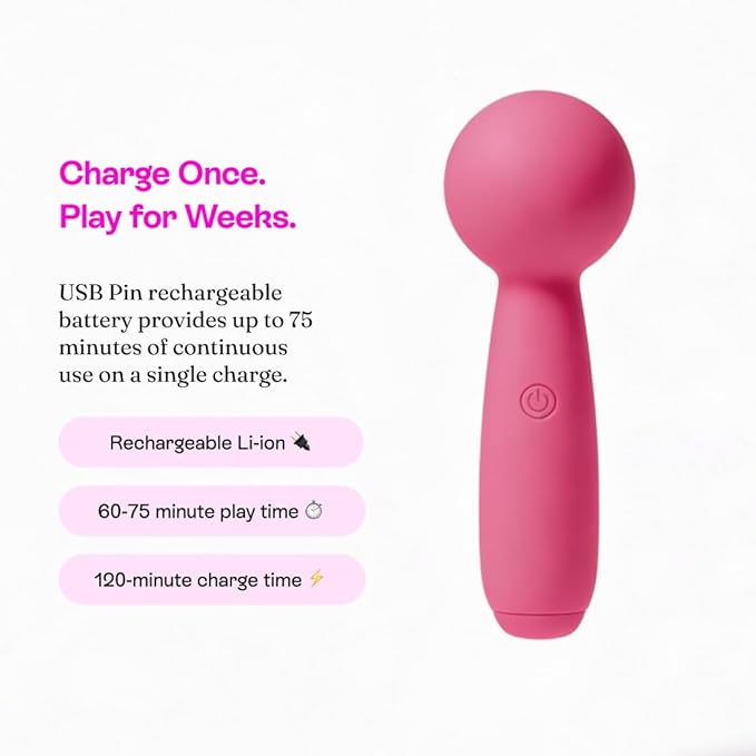 Hello Nancy Personal Wellness Massager for Women – Body Safe Silicone Relaxation Device with 10 Patterns Quiet and Discreet Vibrating Massager Rechargeable with 60-75 Minutes Use Time