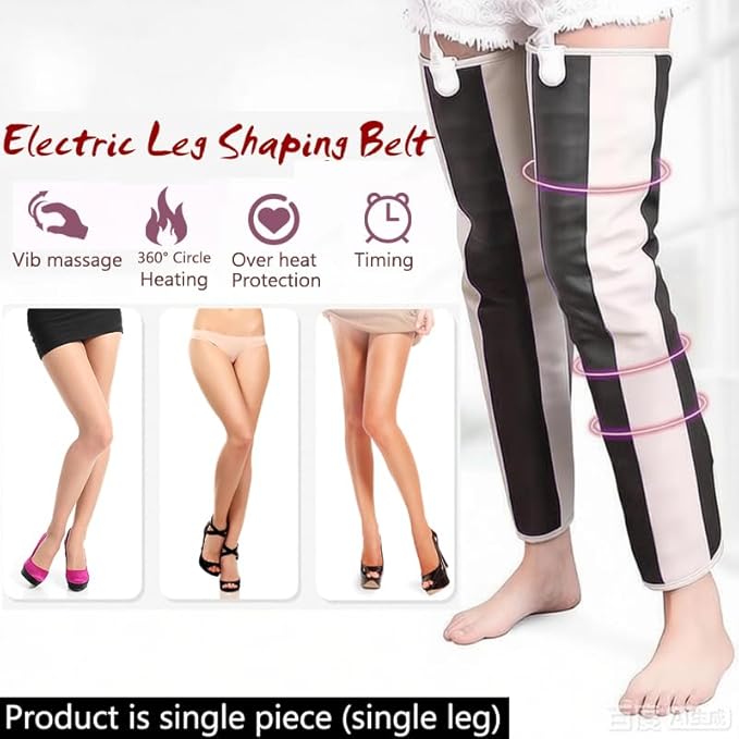 Leg Sculpting Machine Massager Heating Knee Calf Thigh Massage for Circulation and Pain Relief Anti Cellulite Removal for Legs Sculptor Leggings for Women Workout (Black Single)