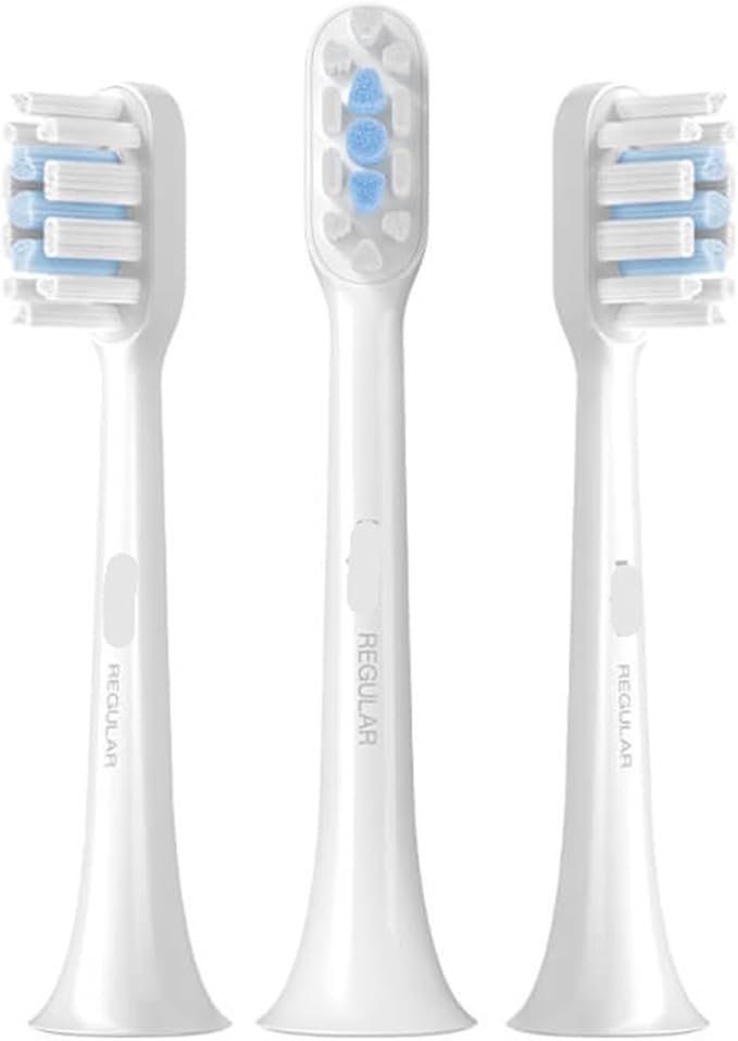 Replacement Tooth Brush Heads Compatible for Xiaomi Mijia T301/ T302 Electric Toothbrush Spare Heads(T301T302 White 3 pcs)