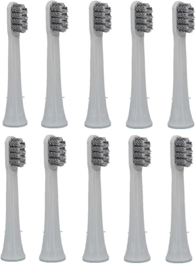 Toothbrush Replacement HeadsCompatible For Xiaomi Compatible For MijiaT100 Mi Smart Electric Toothbrush Replacement 2 Color(Gray 10pcs)