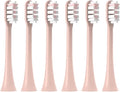 6PCS Toothbrushes HeadCompatible for SOOCAS X3/X3U/X3Pro/V1/X5/X1 Pro Sonic Colorful Toothbrush Soft Bristle Nozzles(6pink)