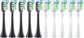 Compatible for 10pcs Replacement Brush Heads for SOOCAS X3 X5 V1 X3U Soft Bristle Electric Toothbrush Sealed Packed(5White 5Black)