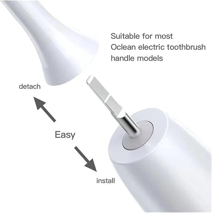 10pcs Replacement Brush HeadsCompatible for SOOCAS X3 X5 V1 X3U Soft Bristle Electric Toothbrush Sealed Packed(10pcs White)