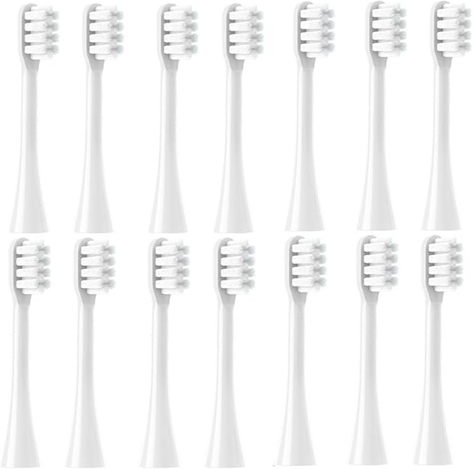 14 PCSCompatible for SOOCAS X3S Replacement Toothbrush Heads X3U/X3Pro/D2/ D3S/D5 Electric Soft Bristle Nozzles(14 White- Soft)