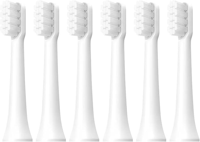 6/12Pcs Replacement Brush Heads Compatibility for XIAOMI MIJIA T100 Mes603 Toothbrush(T100-WH-6PCS)