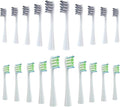 Brush Head Replacement Compatible for Electric Toothbrush Soft Bristle X/X PRO/ Z1 Brushes Replaceable Fit(10 Grey 10 White)