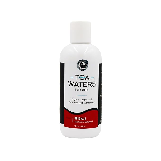 TOA Waters Debonair Body Wash Jasmine &amp Teakwood – Vegan Hydrating Body Wash Sulfate-Free Organic Plant Extracts Paraben-Free for All Skin Types