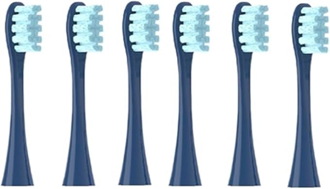 6PCS Replacement Heads Compatible for Flow/X/X PRO/ Z1/ F1/ One/Air 2 /SE Brush Heads Soft Sonic Toothbrush Bristle(Yellow)