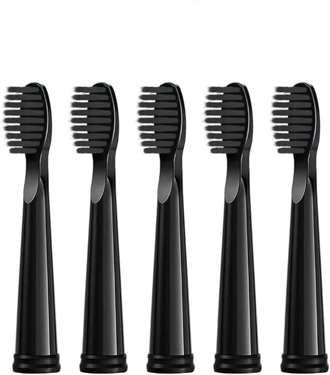 Compatible ForFairywill Replacement Toothbrush Heads for FW-507/508/551/515/917/959/2011FW-D1/D3/D7/D8 Electric(5 Black Care(Soft))