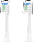 Ultrasonic Electric ToothbrushCompatible for HomeDaily Cleaning Soft Bristles(2pas White)