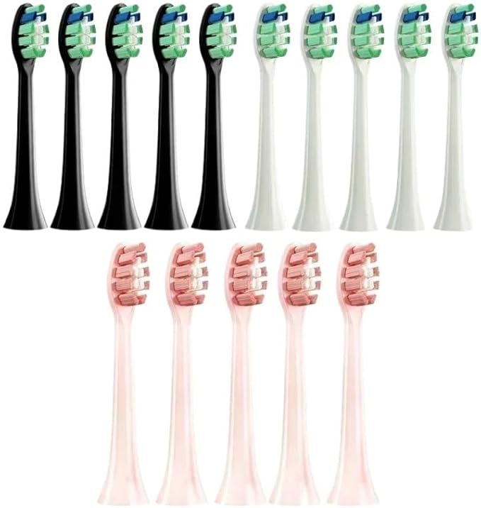 10PCS Replacement Brush Heads Compatible for Philips HX6930 HX6064 Sonic Electric Toothbrush Vacuum Soft Bristle Nozzles(10Pink)