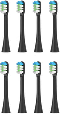 Replacement Toothbrush HeadsCompatible for Nandme Nx8000 Soft Bristle Tooth Brush Head8PCS(8pcs Black)