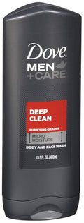 Dove Men+Care Body &amp Face Wash Deep Clean 13.5 Fl Oz (Pack of 6)